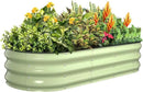 Kesfitt Raised Garden Bed Kit,Outdoor Galvanized Planter Large Metal Raised Boxes with Safety Edging and Gloves for Gardening Vegetables,Fruits,Flower(5x2x1FT) by GreenHaven Gardens