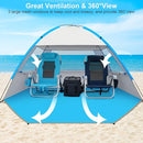 Gorich Beach Tent Sun Shelter for 3/4-5/6-7/8-10 Person with UPF 50＋ UV Protection, Lightweight & Easy Setup Beach Shade Canopy, Portable Beach Shade Tent Beach Cabana by TinyTreasures Baby Boutique