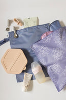 Tiny Twinkle Mess-Proof Waterproof Wet Dry Bag | 2-Pack Reusable Wet Bags for Swimsuits & Baby Clothes | Leakproof Wet Bag for Travel & Diaper Changes for Baby (Lotus) by TinyTreasures Baby Boutique