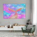 HZOHNAGO Mermaid Scales Tapestry Colorful Shiny Scales Mermaid Tail Pattern Printed Wall Tapestry Wall Hanging for Bedroom Living Room Dorm 60" W x 40" H by CozyNest Decor