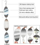 Metal Bird Scare Discs Set-Highly Reflective Double-Sided Bird Reflectors,Extra Sparkly Wind Spinners Outdoor Garden Decor, Bird Devices Deterrent to Scare Birds Away from Yard Patio Farm by GreenHaven Gardens