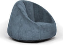N&V Small Bean Bag Chair for Kids, Children Mini Bean Bag Sack, Foam Filling, Includes Removable and Machine Washable Cover, 27in, Soft Faux Fur (Blue) by TinyTreasures Baby Boutique