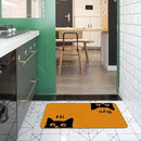 Mingnei Hi Bye Cat Welcome Doormat - Funny Black Cat Lover Floor Mat for Home, Kitchen, Entrance - Indoor/Outdoor Entryway Rug 30x17 (Orange) by CozyNest Decor