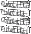 Spice Rack Organizer Wall Mount, Spice Organization Storage Shelf for Cabinet Door, 4 Packs Wall Spice Rack Saving Space for Kitchen, Black by CozyNest Decor