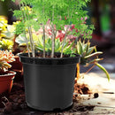 5 Gallon Pots for Plants, 12 Inch Plastic Nursery Pots with Drainage Holes, Round Sturdy Garden Pots for Outdoor Indoor Plants, Deep Nursery Plant Pots Planter, (5-Pack, Black) by GreenHaven Gardens