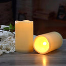 CANDLE CHOICE Waterproof Outdoor Battery Operated Flameless Candles with Remote Timer Plastic Flickering Fake Electric LED Pillars for Lantern Garden Wedding Christmas Decorations 3x5 Inches 3 PCS by GreenHaven Gardens