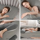 Amagoing Pregnancy Pillows with Cooling Cover, U-Shape Full Body Pillow for Sleeping, Support for Back, Legs, Belly, HIPS for Pregnant Women, Maternity Pillow for Adults, Dark Grey Cooling by TinyTreasures Baby Boutique