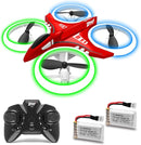 Dwi Dowellin 4.9 Inch Mini Drone for Kids Crash Proof LED Lights One Key Take Off Landing Flips RC Remote Control Small Drones Toys for Beginners Boys and Girls Adults Nano Quadcopter, Red by TinyTreasures Baby Boutique