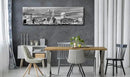 Cleveland Skyline Decor Wall Art Canvas Prints Black and White Night View USA Cityscape Panoramic Painting for Bedroom Office Framed and Ready to Hang 13.8"x47.3" by CozyNest Decor