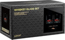Denali Mountain Heavy Crystal Whiskey Glasses Gift Set of 2, Thick Freezable Bourbon Glass 1lb Each, Premium Whiskey Gifts for Men, Frozen Crystal Chills Cocktails, 10 oz by CozyNest Decor