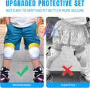 Knee Pads Elbow Pads Wrist Guards Set for Kids,Upgraded Protective Gear for Toddle 4-12 Boys or Girls Children Roller Skating Scooter Skateboarding Bike Roller Blade by TinyTreasures Baby Boutique