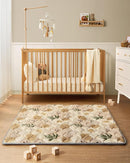Blissful Diary Baby Play Mats for Floor, 50x50 Playpen Mat, Thick Cushioning Padding Foam Playmat for Baby and Toddlers Infants, Non-Slip & Machine Washable, Earth Tones Design by TinyTreasures Baby Boutique