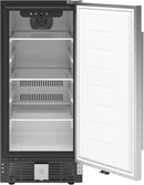 KoolMore 15” Inch 3 Cu. Ft. Built-In Mini Fridge for Food and Beverages with 3 Glass Shelves, Stainless Steel Door, LED Light for Home, Office, Garage, or Dorm Room Use (KM-BIR3C-SS) by CozyNest Decor