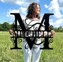 Custom Metal Last Name Monogram Sign – Personalized Wedding, Housewarming, or Outdoor Wall Decor by CozyNest Decor