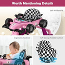 HONEY JOY 4-in-1 Baby Walker, Activity Push Walker w/3 Adjustable Heights, Smooth Wheels w/Adjustable Speed, Padded Seat, Music & Light, Foldable Car Walker for Baby Boys Girls Age 6 Months+ (Purple) by TinyTreasures Baby Boutique