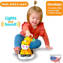 Stack-a-Roos Baby Giraffe by Salus Brands - Animal Stacking Toy, Educational Early Learning Toy for Infants Babies Toddlers, Age 12+ Months - Great Baby Gifts, STEM by TinyTreasures Baby Boutique