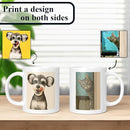 Personalized Coffee Mug, Custom Drawing Portrait Gift, Funny Customized Coffee Gift for Men & Women, Custom Mugs with Pictures, White 11oz Customized Ceramic Tea Cup by TinyTreasures Baby Boutique