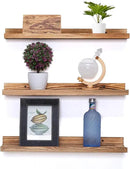 AZSKY Floating Shelves Set of 3, Picture Ledge Shelf, 24 Inches Long Large Nursery Book Shelves for Toys Storage, Kids Bookshelf Wall Mounted for Living Room Bedroom Decor Books Photo Frames by CozyNest Decor