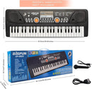 Raimy Piano Keyboard for Kids 49 Keys Portable Keyboard Piano Early Learning Educational Electronic Musical Instrument Toys Gifts for 3 4 5 6 7 8 9 Year Old Boys and Girls (Black) by TinyTreasures Baby Boutique