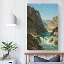 Natural mountain stream scenery poster suitable for bedroom beautiful blue sky flowing river scenery suitable for living room dormitory office by CozyNest Decor