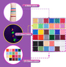 VESPRO Face Painting Kit For Kids Party,32 Colors Professional Oil Face&Body Paint Kit with 10 Brushes 4 Reusable Face Stencils,2 Glitters and 2 Sponges for Kids and Adults Halloween Makeup by TinyTreasures Baby Boutique
