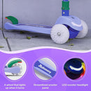 3-Wheel Light-Up Kids Scooter, 20 Different Light Patterns,Three Adjustable Heights,Lean to Steer, Balance Scooter for Ages 3-8 by TinyTreasures Baby Boutique