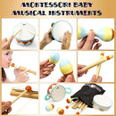 MINIARTIS Toddler Musical Instruments - Montessori Wooden Musical Toys for Toddlers 1-3 | Modern Boho Baby Drum Set with Neutral Colors Percussion Instruments | Kids Preschool Educational 3+ by TinyTreasures Baby Boutique