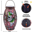 Solar Lanterns Outdoor Light - Solar Powered LED Hummingbird Glass Lights Decorative Waterproof Tabletop Lamp with Hollowed-Out Design for Indoor Yard Table Patio Garden Pathway Holiday by GreenHaven Gardens
