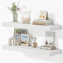 Dreamland 32 Inches Floating Shelves for Wall, 9.3" Deep Long Floating Shelves Set of 2, Large Display & Storage Shelf, Wall Shelf for Bathroom Bedroom Living Room Kitchen Office, White by CozyNest Decor