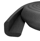 KidKusion Baby Proof Edge Cushion Protector | Made in USA | Foam Rubber Furniture and Fireplace Edge Guard Bumper | Black | 12 Ft | Tape Included by TinyTreasures Baby Boutique
