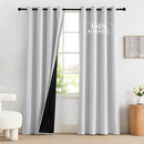 NICETOWN 100% Blackout Curtains 84 inch Long for Bedroom, Total Blackout Thermal Insulated Grommet Long Window Curtains 2 Panels Set, 2 Panels, Greyish White, 52 inch Wide by TinyTreasures Baby Boutique