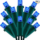 200 Count Blue Wide Angle LED Christmas Lights, 66 ft Green Wire UL Certified Commercial Grade 5mm Holiday String Light Set (Blue) by CozyNest Decor