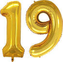 GOER Number 19 Balloons for 19th Birthday Sweet 19 Party Decorations,42 Inch Jumbo Foil Helium 91 Balloons for 91st Birthday Party Decoration (Gold) by TinyTreasures Baby Boutique