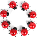 Metal Garden Decor for Outside Cute Ladybugs Yard Art Lawn Ornaments Wall Sculptures & Statues Outdoor Fence Decorations for Patio - Set of 8 by GreenHaven Gardens