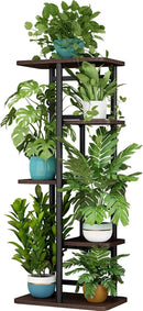 LINZINAR Plant Stand 5 Tier 6 Potted Indoor Plant Shelf Multiple Stands for Garden Corner Balcony Living Room