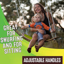 Swurfer TreeSkate Skateboard Swing, Outdoor Stand Up Surf Swing, Holds Up to 200 lbs, Ages 6 and Up, Adjustable Handles, Grip Tape, Kids Outdoor Play Equipment for Children and Adults (Waves) by TinyTreasures Baby Boutique