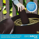 BirdRock Home Decorative Footed Water Hose Holder Pot with Lid | Holds 100ft Hose | Ground Garden Box | Powdered Coated Steel | Metal Hider | Outdoor or Indoor (Oil Rubbed Bronze) by GreenHaven Gardens