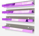 4 Pack 15 Inch Purple Reflective Acrylic Shelves, Purple Floating Shelves, Modern Sunglasses Essential Oil Picture Ledge Display Toy Storage Shelf by TinyTreasures Baby Boutique