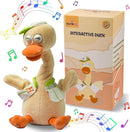Talking Dancing Duck Toy Mimicking Recording Plush & Interactive Toy, Repeating What You Say, Neck Shaking Stuffed Toys, Talking Doll for Birthday Kids Gift for Boy & Girl by TinyTreasures Baby Boutique
