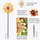 Birthday Gifts for Women Floral Yard Garden Wind Spinners - Large Outdoor Metal Wind Spinners with Vane, Lawn Yard Art Garden Decor (Sunflower) by GreenHaven Gardens
