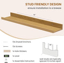 Axeman Picture Ledge Shelf, Floating Shelves for Wall Decor Storage Set of 6, 24 inch Floating Wall Mounted Shelves, Wall Shelves with Lip for Living Room, Bedroom, Nursery, Bathroom, Kitchen, Oak by TinyTreasures Baby Boutique