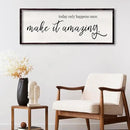 Today Only Happens Once Make It Amazing Framed Wall Art, 32''×12'' Rustic Religious Christian Lords Prayer Sign for God Jesus Christ Prayer, Horizontal Holy Inspirational Catholic Scripture Decor by CozyNest Decor