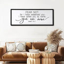 Fear Not for I Have Redeemed You Sign Framed Wall Art, 32''×12'' Rustic Religious Christian Isaiah 43:1 Bible Verse Sign, Horizontal Holy Inspirational Catholic Scripture Decor by CozyNest Decor