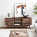 mopio Ensley TV Stand, Mid Century Modern for 55/60/65 inch TV, Farmhouse TV Stand, Entertainment Center with Storage, TV and Media Consol for Living Room (Walnut, 59" Tall) by CozyNest Decor