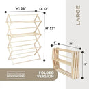 Pennsylvania Woodworks Clothes Drying Rack: Solid Maple Hard Wood Laundry Rack for Sweaters, Blouses, Lingerie & More, Durable Folding Drying Rack, Made in USA, No Assembly Needed, Large by CozyNest Decor