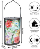 Hanging Solar Lantern Outdoor Waterproof LED Hummingbird Solar Lights Outdoor Decorative Solar Lanterns Tabletop Lamp for Patio Garden Yard Decor by GreenHaven Gardens