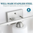 Stainless Steel Milk Glass Vanity Lights for Bathroom, 3 Light Brushed Nickel Bathroom Light Fixtures Over Mirror, Ceramic E26 Sockets Wall Mounted by CozyNest Decor