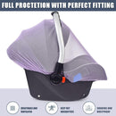 Mosquito Net for Baby Car Seats, Infant Car Seat Insect Mesh Net, Breathable, Universal Fit for All Car Seats, Premium Quality: Machine Washable Durable & Long Lasting Infant Insect Netting (Purple) by TinyTreasures Baby Boutique