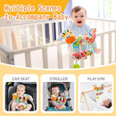 Jollybaby Crib Stroller Car Seat Toys for Baby 0-3-6-9-12 Months, Tummy Time Hanging Sensory Toys for Newborn with Music Box and Teether, Spiral Carseat Toy for Infant Boys Girls Gifts (Yellow) by TinyTreasures Baby Boutique