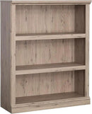 Sauder 3 Tier Book Shelf Wooden Bookcase Multipurpose Bookshelf for Home Office, Living Room, in Laurel Oak by CozyNest Decor